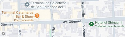 ubicación del hotel El Shincal II